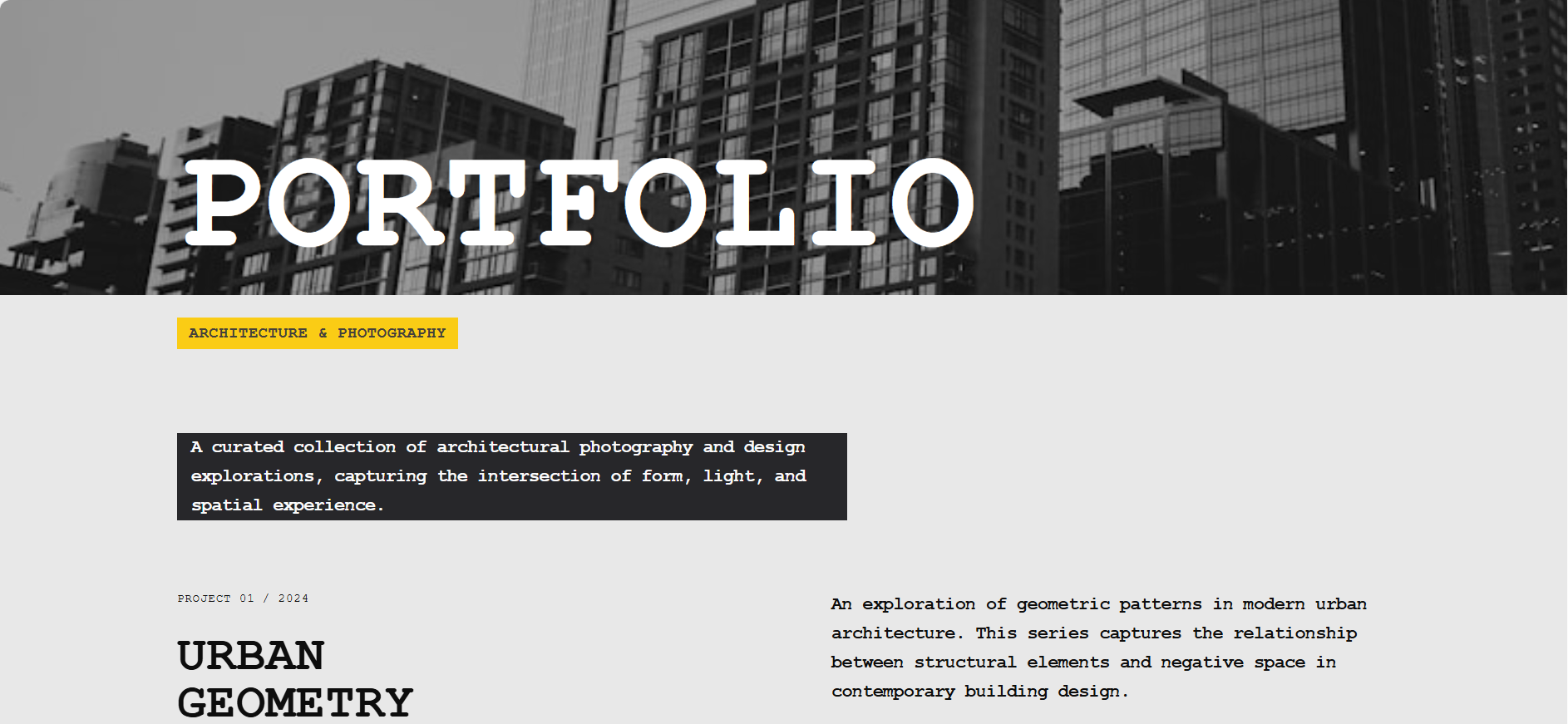 Architecture Portfolio