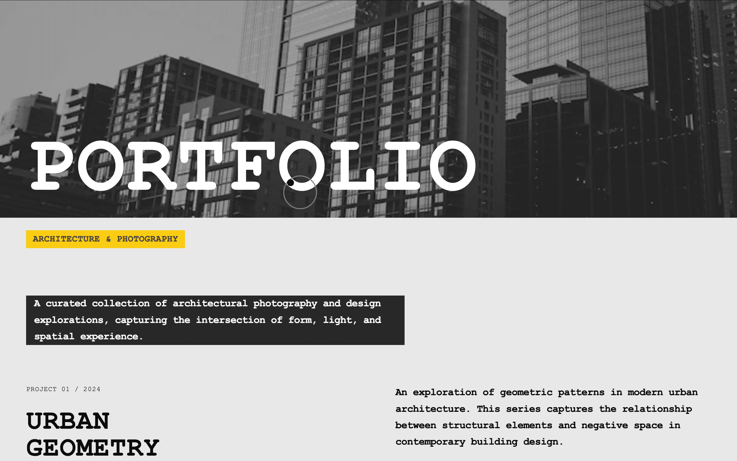 Architecture Portfolio