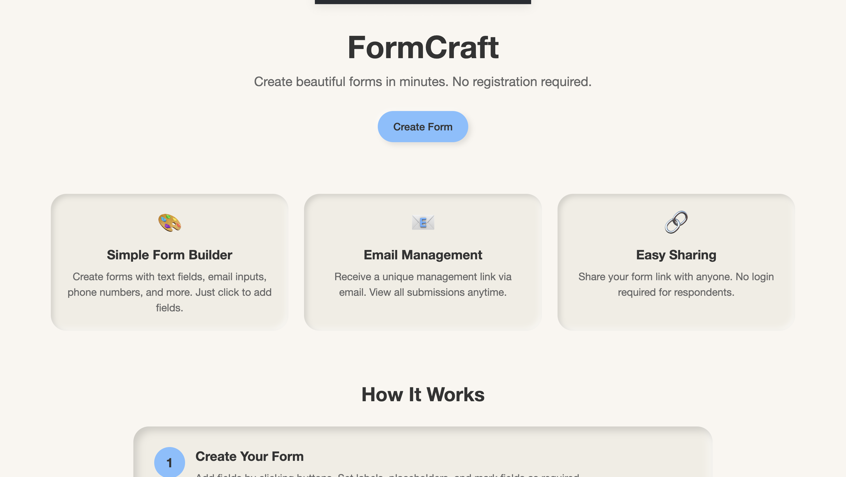 Minimalist Form Builder
